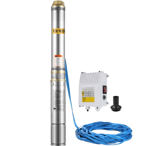 4SDM2/34 Submersible Pump – 2.2kW / 3HP, 4" Borehole | 3.5m³/h Flow, 152M Head, Stainless Steel